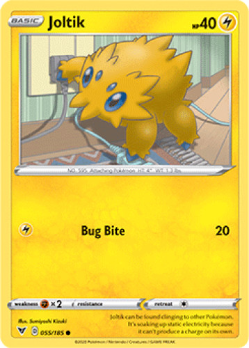 1x Joltik 055/185  Vivid Voltage Pokemon TCG Card NM a9