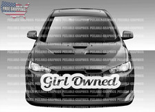 Girl Owned Sticker Jdm Slammed Stance Funny Car Truck Suv Window Decal