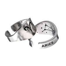Zodiac Sign Signet Ring - Aries - Symbol  Jewelry