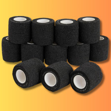12-Rolls Self Adherent Bandage Wrap, Vet Tape, Medical Tape 2 In x 5 Yds 