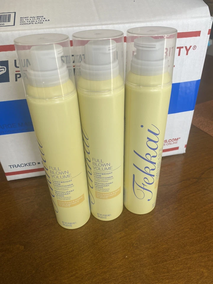 3 PACK FEKKAI FULL BLOWN VOLUME LIGHTWEIGHT FOAM CONDITIONER ~ 6.6oz 189g - Image 3 of 3