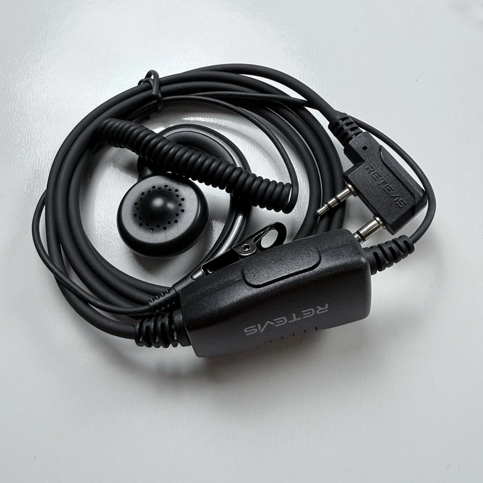 NEW Retevis Earpiece Headset K-Plug PTT Mic Kenwood Baofeng 2-Way Radio EEK021 - Image 4 of 4