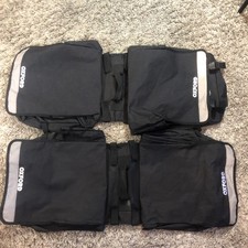 2 Pairs Oxford Pannier Bags C20 Double Bicycle Cycle Pannier Bag Black - 20L