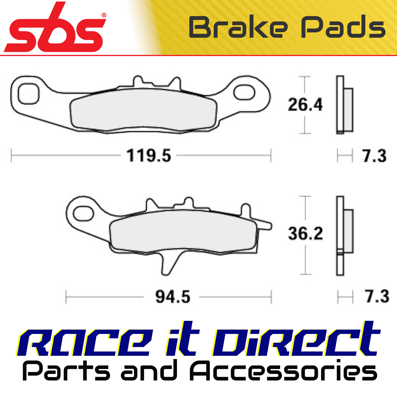 Brake Pads for KAWASAKI KX 85 2001-2005 Front Off Road Racing SBS