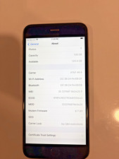 Apple iPhone 6s Plus 128GB Unlocked Silver AT T Smartphone Very Good Condition