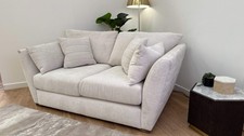 Sofology Calista Fabric 2 Seater Full Back in Linen Look Chenille Mist