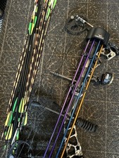 Mission by Mathews Switch Compound Bow Camo/Black Aluminum with Arrows