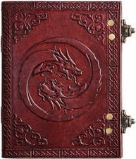 Handmade Leather Journal 7x5" Vintage Diary Notebook Double Lock   200Blank Page