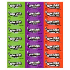24 PACK Now Later Candy Variety Pack 3 Flavors - Apple, Grape, Tropical