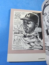1954 Milwaukee Braves Baseball Roster Book Schlitz Beer AARON ROOKIE EX-MINT+