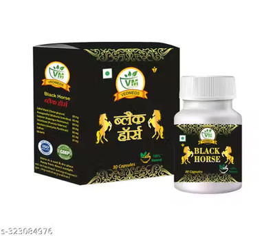 Black Horse Royal Herbal Capsules 30   Luxury Men Wellness Blend