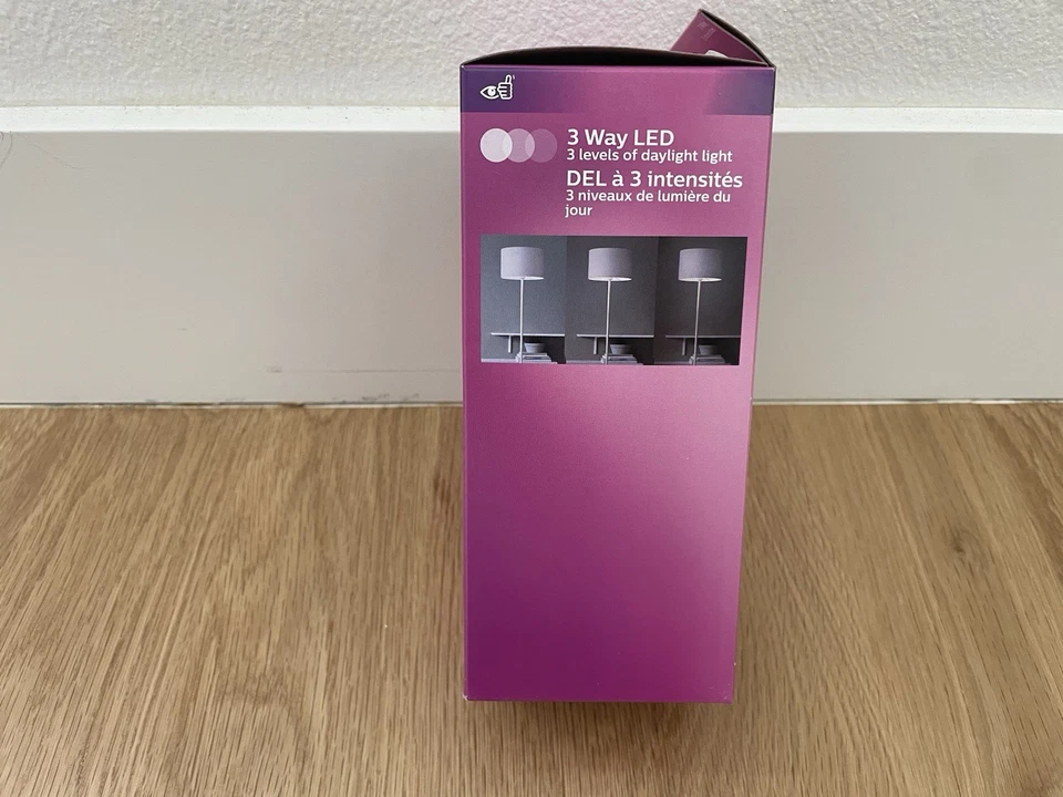 Philips 50 100 150W LED 3 Way Light Bulb A21 Non Dimmable Daylight 3 Bulbs - Image 3 of 4