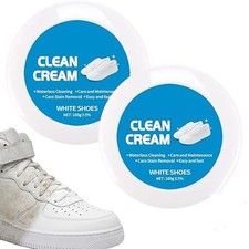 1/2PCS White Shoe Cleaner Cream w/ Sponge, Mu...