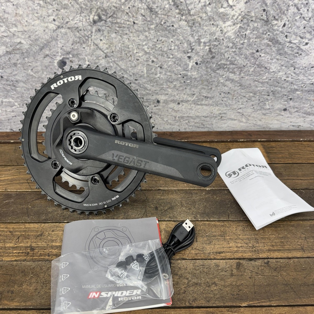Rotor Vegast INspider Power Meter Crankset 170mm 50/34 ANT+ 