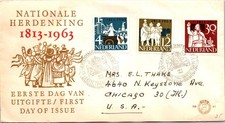 GOLDPATH: Netherlands cover 1963 to USA first day CV900_P24