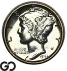 1941 Mercury Dime PROOF, Solid Gem PR++