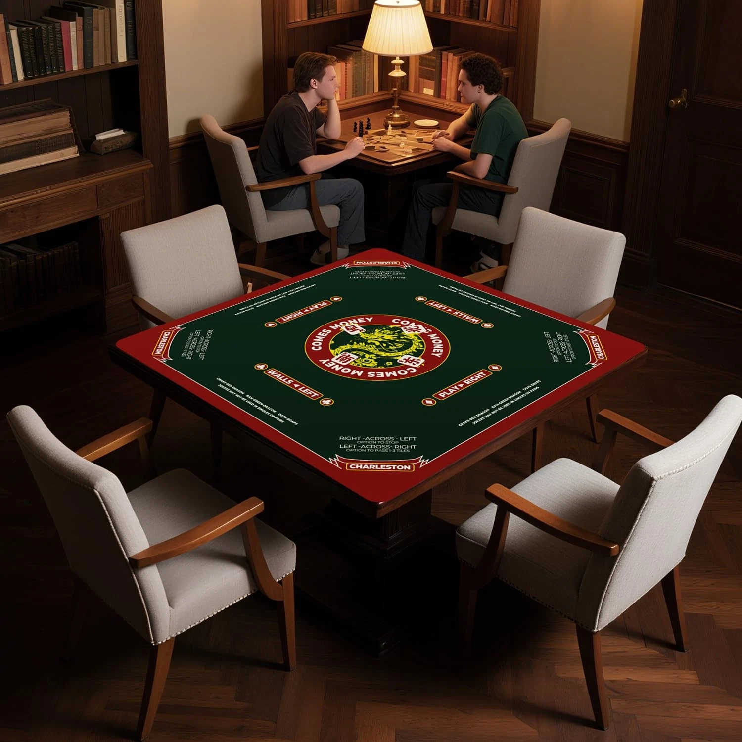 31.5 Inch Mahjong Mat for Table, Multi-Game Mat with Thick Non-Slip, Nois...