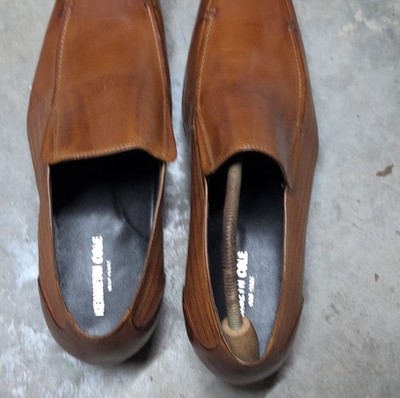 Kenneth One Magic One Brown Leather Slip On Dress Shoes US 12