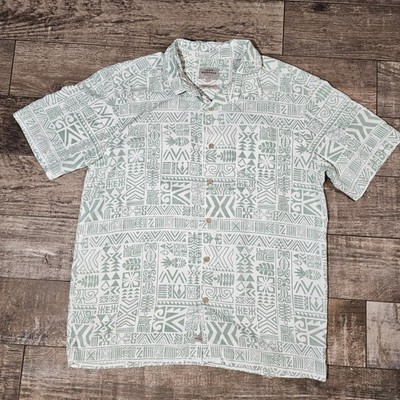 Quiksilver Waterman Collection Large Comfort Fit Tropical Button Down Shirt