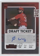 2021 Panini Contenders Rookie 2 Draft Ticket Red 4/75 Kodi Whitley Auto 0tw4