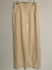 Chanel Cream Wide Leg Dress Pants Trousers Women's FR 40 / US 8