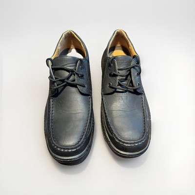 Oak & Rush Men s Black Leather Casual Shoes Lace Up Comfort Size 11