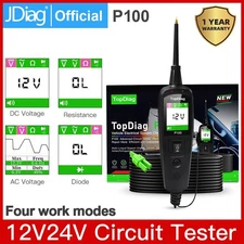 Topdiag P100 Power Probe 12V 24V Car Circuit Tester Automative Diagnostic Tool