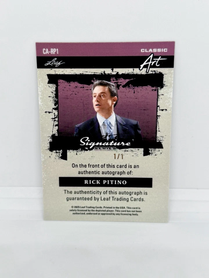 2025 Leaf Classic Art RICK PITINO Silver Foilfractor Auto 1/1 St. Johns - Image 2 of 2