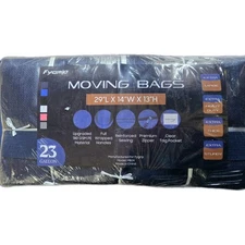 Extra Large Moving Bags- 6pk Dark Blue With Zippers & Full Wrapped Handles