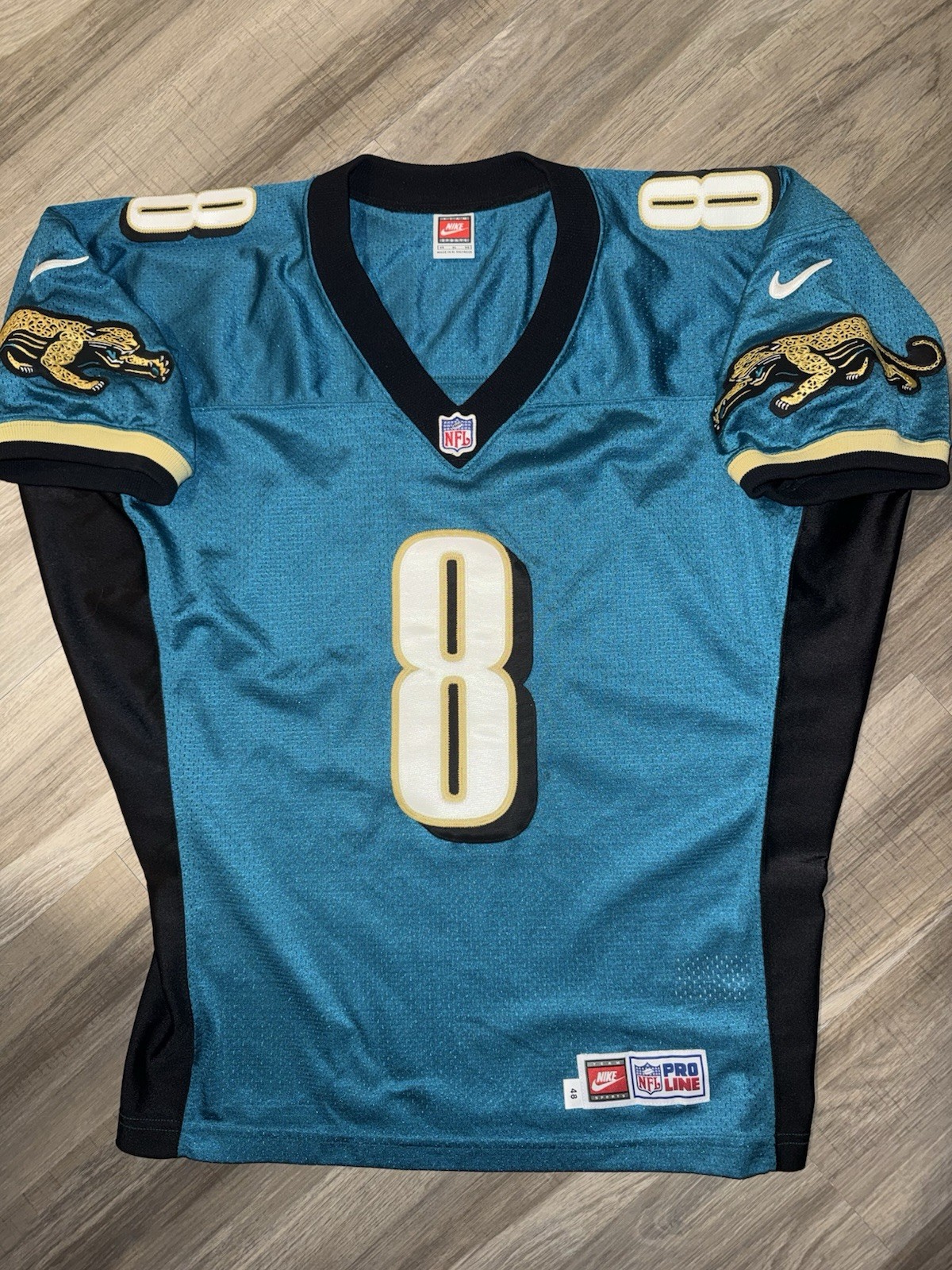 Authentic Mark Brunell Jacksonville Jaguars Nike NFL Pro Line Vintage Jersey 48