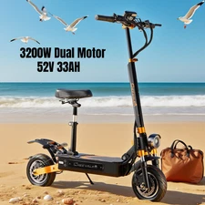 Cheevalry S10 1600W*2 Electric Scooter 52V33Ah Foldable E-Scooter 70KM/H 110KM