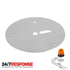 Round Beacon Mounting Plate Stainless Steel 145mm Single Bolt, Kelsa, Lightbar