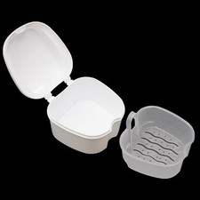 nture Box Container Dental Tooth Storage Bath Case False Teeth Rinsing Basket