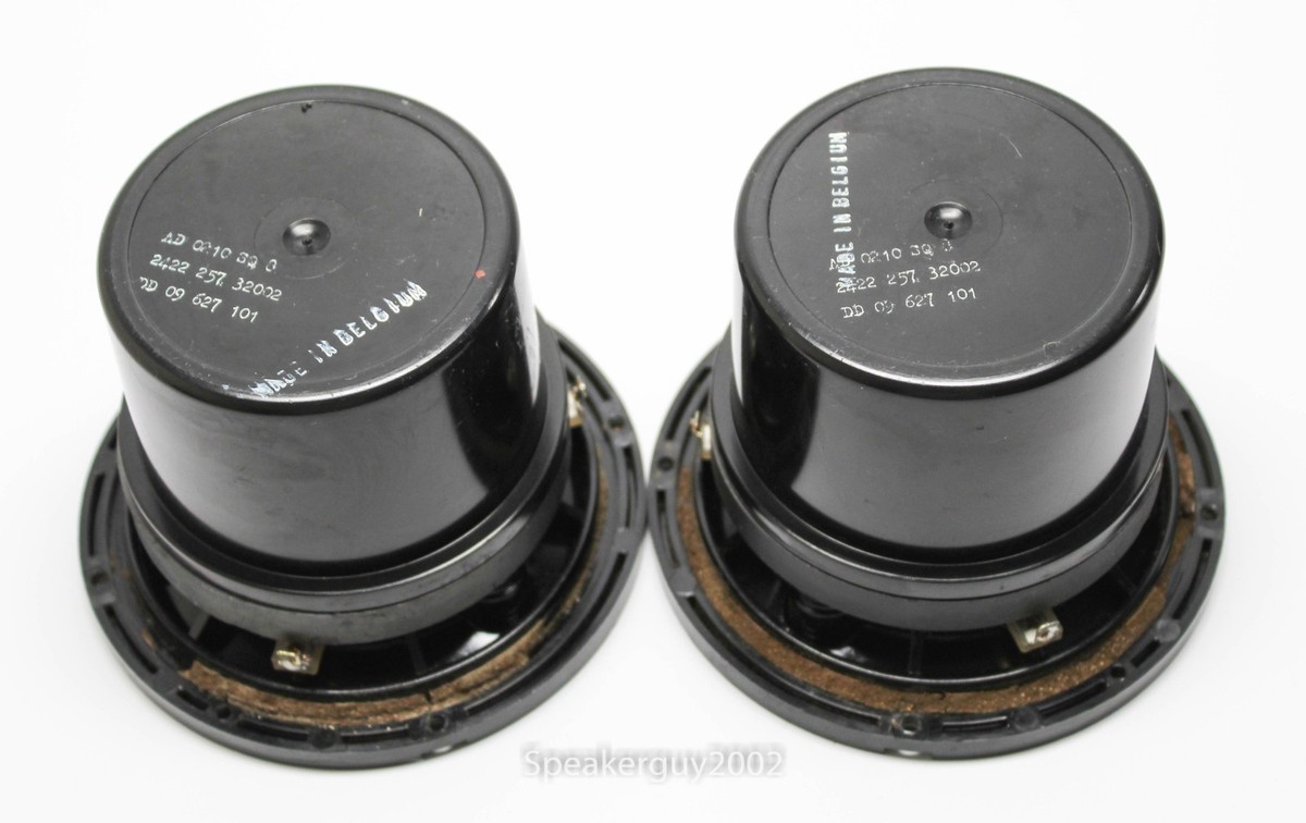 Pair of Philips Dome Midrange Speakers / AD 0210 SQ8 / 8 Ohm