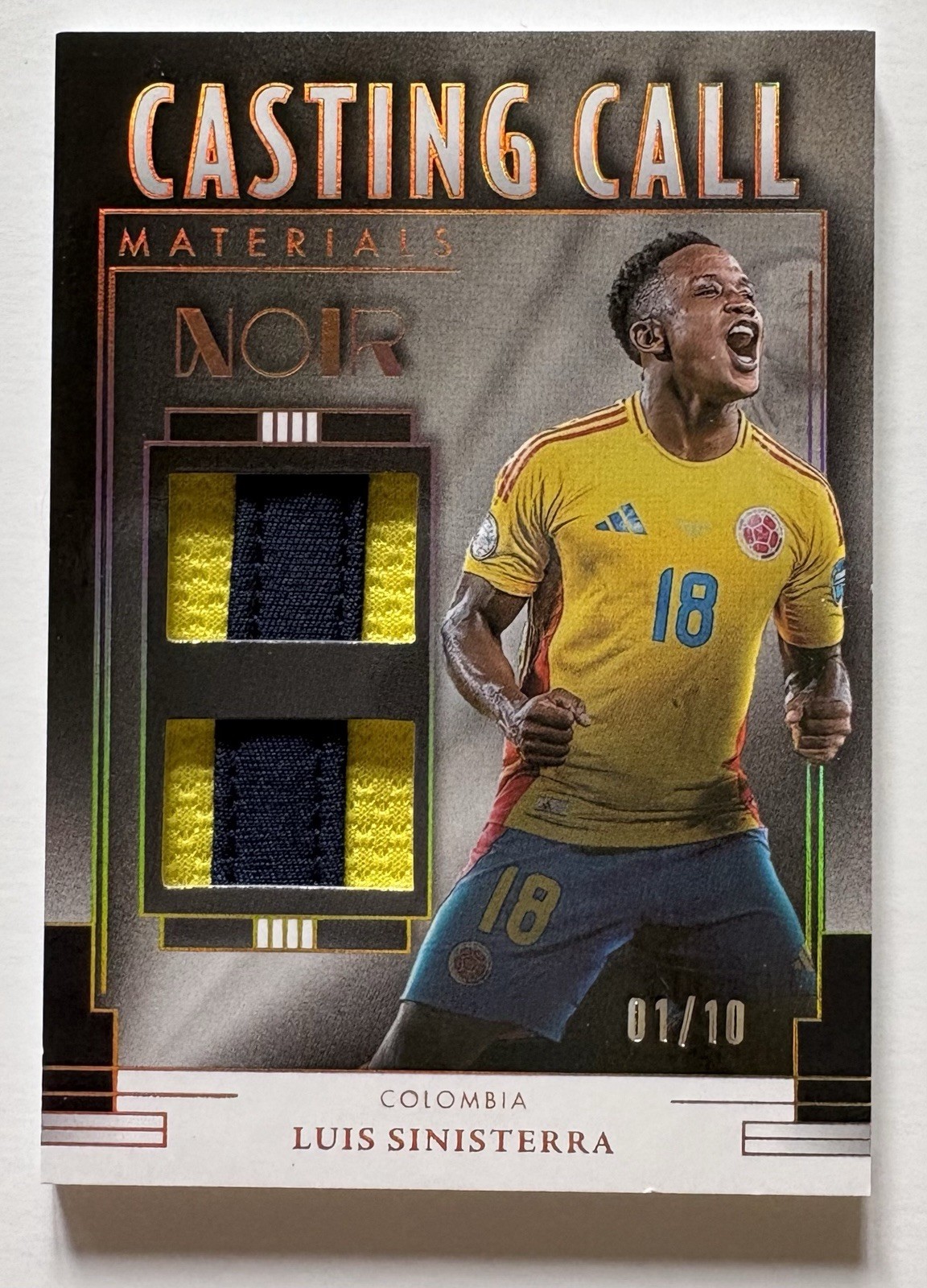 Luis Sinisterra 2024-25 Panini Noir Casting Call Materials Gold /10 #CC-LS