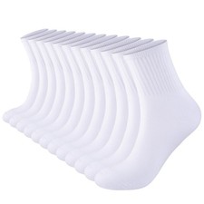 Womens Cotton Cushioned Ankle Socks, Athletic Quarter Mini Crew Socks.