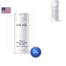 LuxeJoie Papaya Crème Enzyme Polish, Gentle Exfoliating Face & Body Scrub