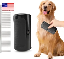 Deshedding Dog Brush Pets Shedding & Grooming Tools with 1 Steel Comb Pet Hair R