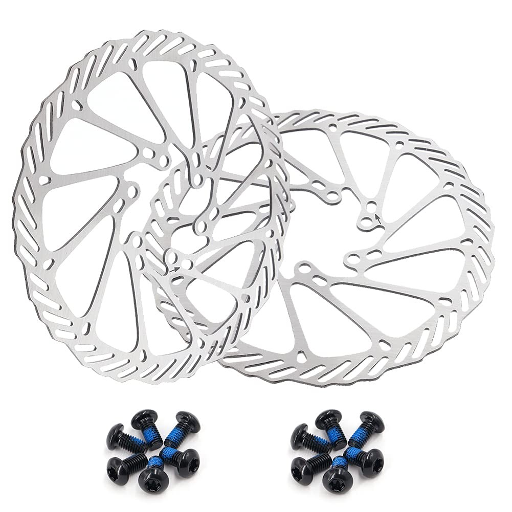 GoHZQ Bike Disc Brake Rotor 160/180/203mm 2 Packs Stainless 160mm, 160mm