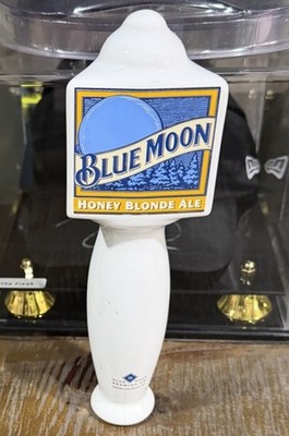 Blue Moon Coors Honey Blonde  Ale  9.5  White Porcelain Beer Tap Handle