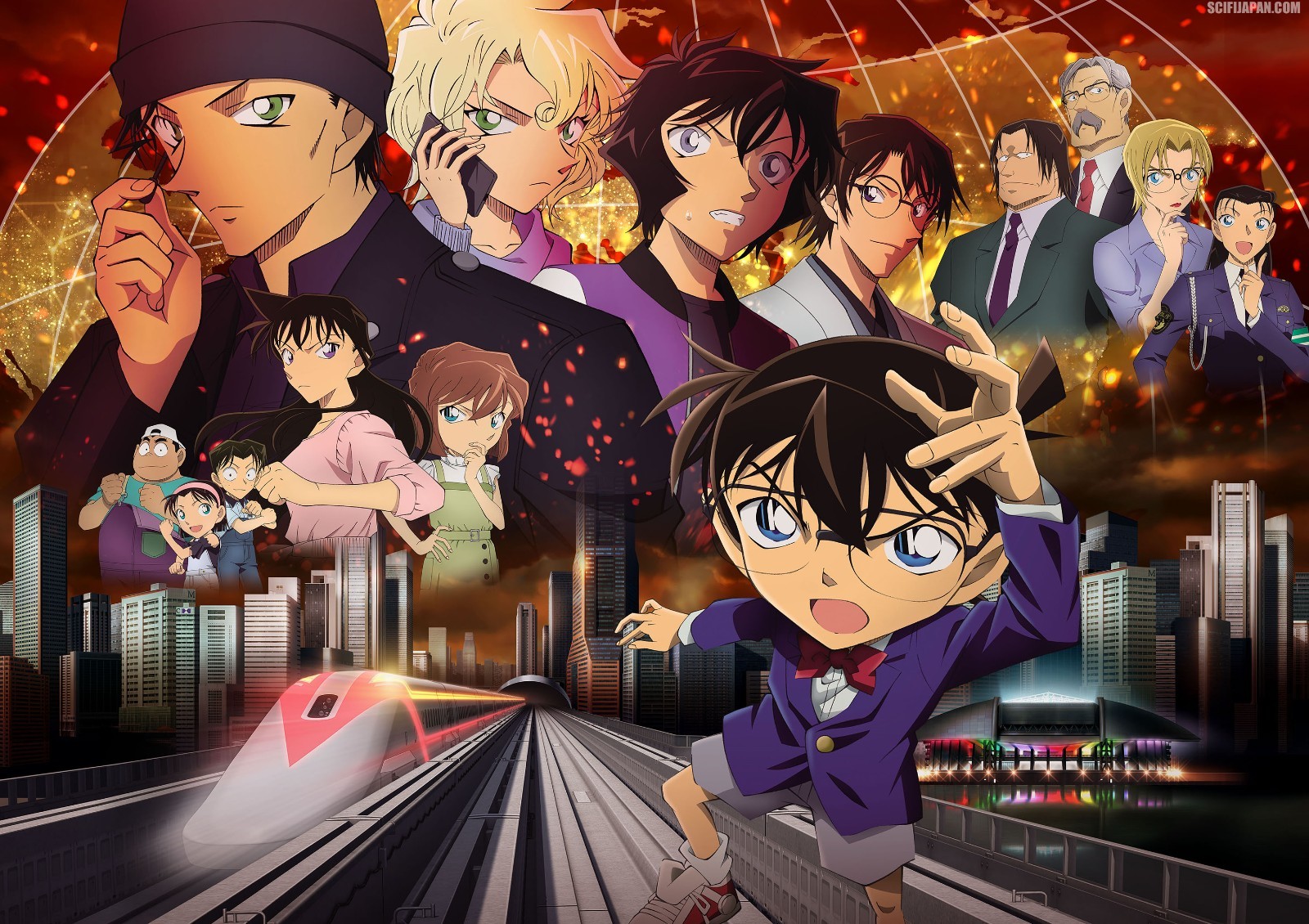 Póster de película Detective Conan la Bala Escarlata 3 impresión artística acrílico acción mate
