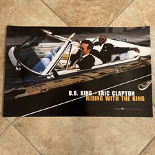 ERIC CLAPTON/BB KING Riding With The King Promo Poster 24x15 VG+ 2000