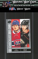 2021-22 Upper Deck 250 Young Guns Checklist Cole Caufield / Trevor Zegras