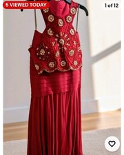 Sherri Hill Red Two Piece Sequin Prom Gown, Size 6