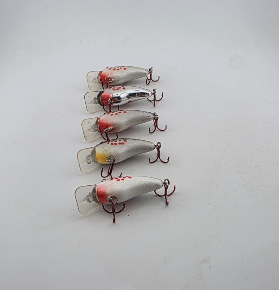 (5) Strike King Pro Model Series 1 Crankbait Fishing Lures Lot of 5 - Bleeding - Image 3