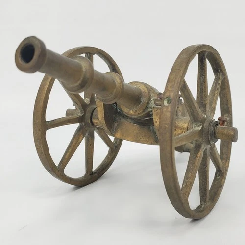 Civil War Cannon Vintage Replica Miniature Brass  Desktop Collectible