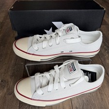 Converse CTAS OX A14237C Barely Grey Ivory Leather Men’s 7 Women’s 9 NWB