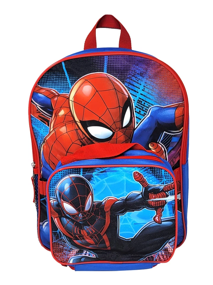 Marvel Spider-Man Mochila Bolsa de Almuerzo Aislada Juego de 3 Piezas con Bolígrafo Foto 2 de 4