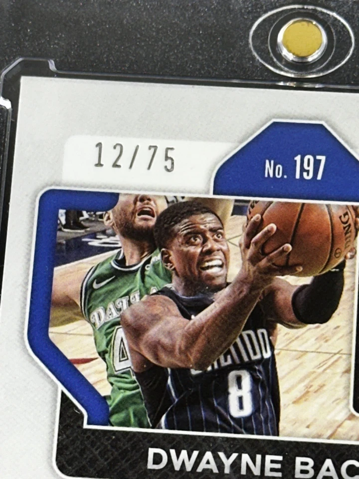 2021-22 Prizm Dwayne Bacon 75th NBA Anniversary Red Ice Prizm Rookie /75 SSP - Image 3 of 3