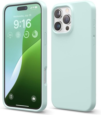 iPhone 16 Pro Max Case, Premium Liquid Silicone Full Body Protective Cover, Mint